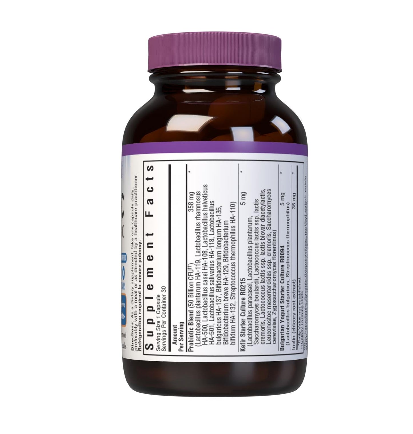 Bluebonnet Nutrition Advanced Choice Single Daily Probiotic 50 Billion (Cold Packaged), 30 Count