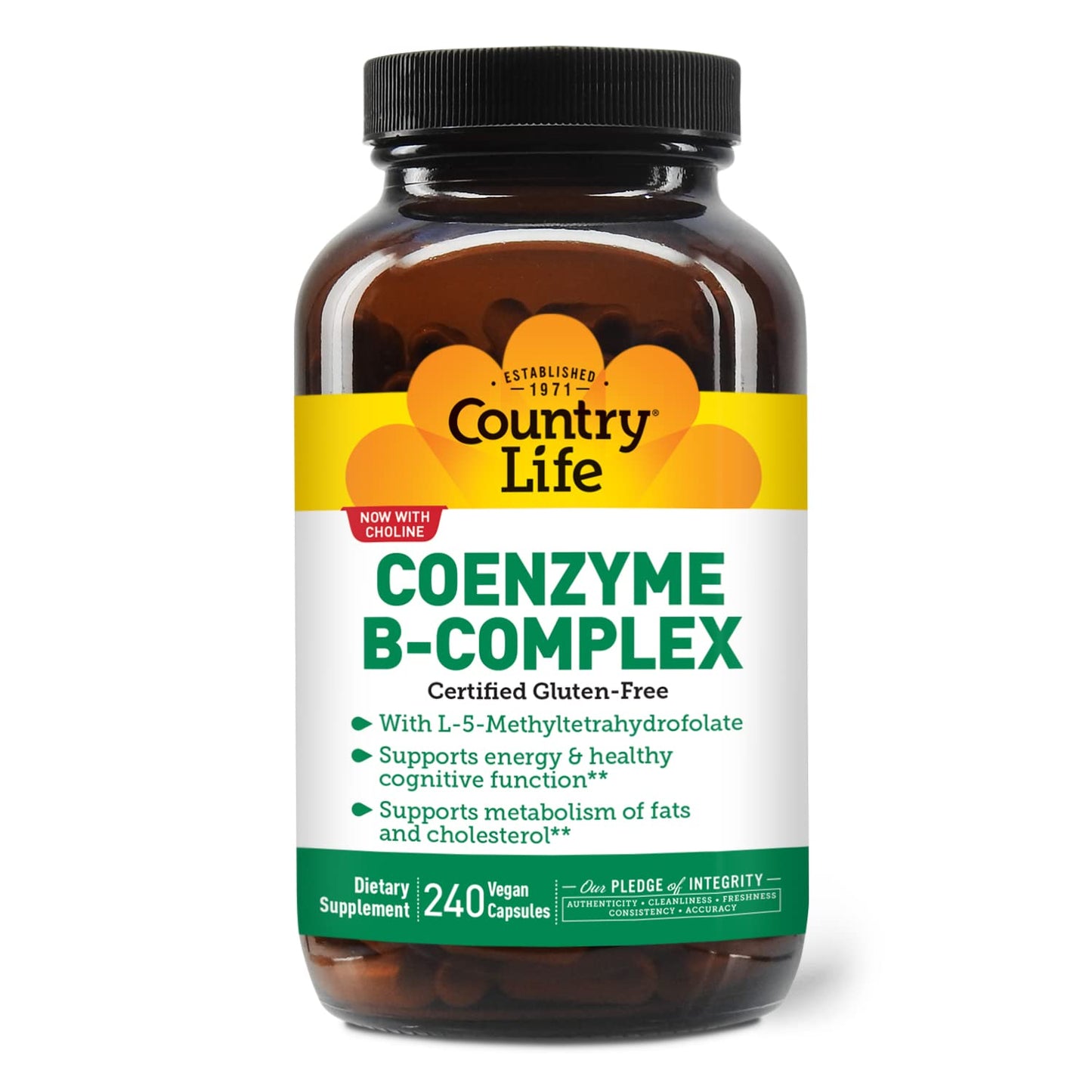 Pre-Order | Arrives in 5–10 Days – Country Life, Coenzyme B-Complex Vitamin, Support Energy and Metabolism, Daily Supplement, 240 ct