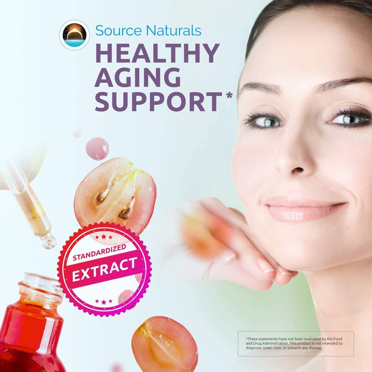 Source Naturals Resveratrol 100, for Heart and Healthy Aging* 100 mg - 120 Vegetarian Capsules