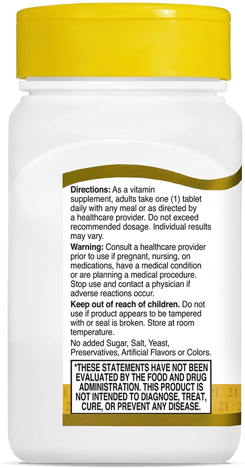 21st Century Niacin 500 Mg Flush Free Capsules, 110-Count (Pack of 3)