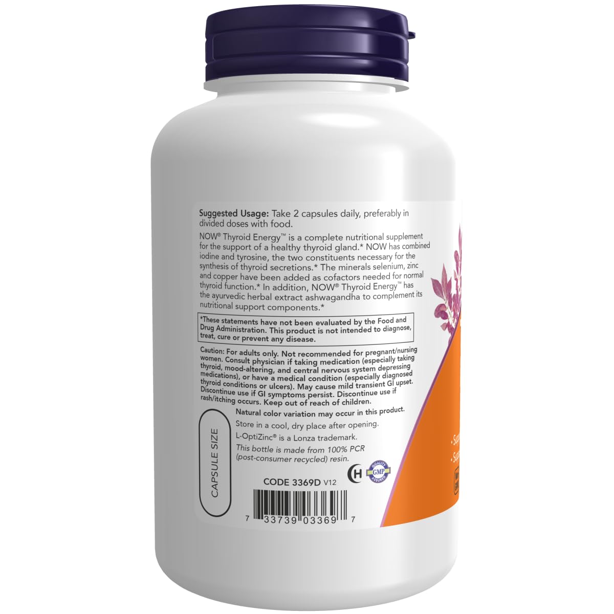 NOW Foods Thyroid Energy Veg Capsules (180 Capsules, Pack of 2)
