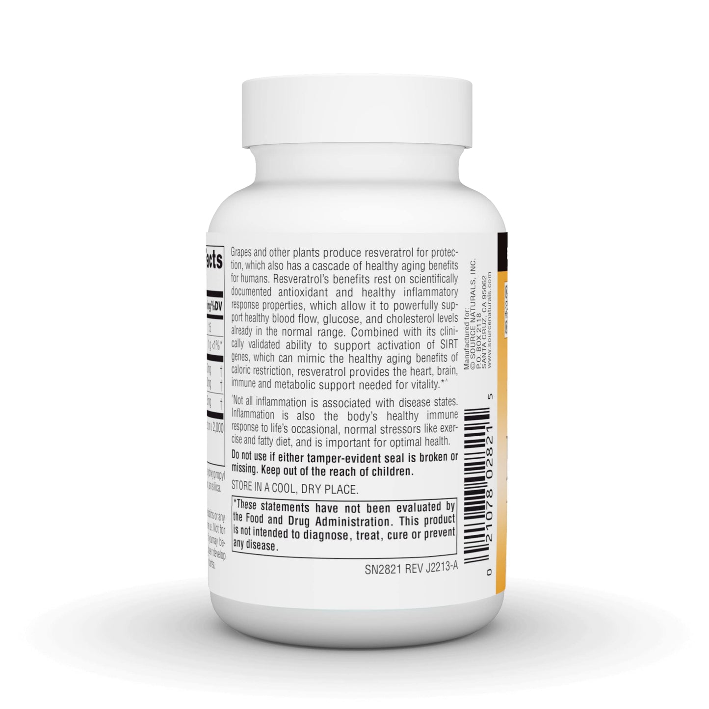 Pre-Order | Arrives in 5–10 Days – Source Naturals Resveratrol 550, Heart Support & Healthy Aging*, 500 mg - 30 Tablets
