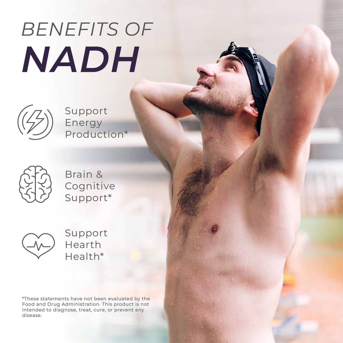 NADH Tablets - 20mg Per Serving, 60 Ct - Cellular Energy, Healthy Aging, Cognitive, Heart Health Supplements - Nicotinamide Adenine Dinucleotide Hydride Reduced NAD Supplement for Men & Women Neurogan