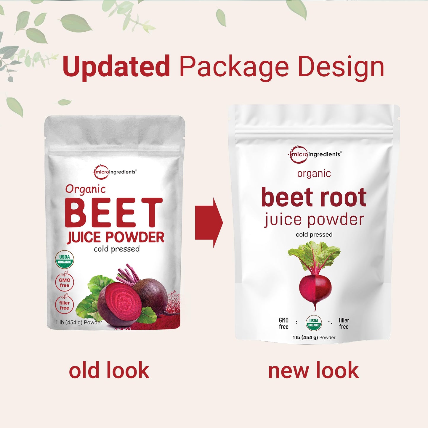 Micro Ingredients Organic Beet Root Powder, 1 Pound, Cold Pressed and Water Soluble, Beet Juice Pre-Workout Concentrated Powder, Energy & Immune System Support, Non-GMO