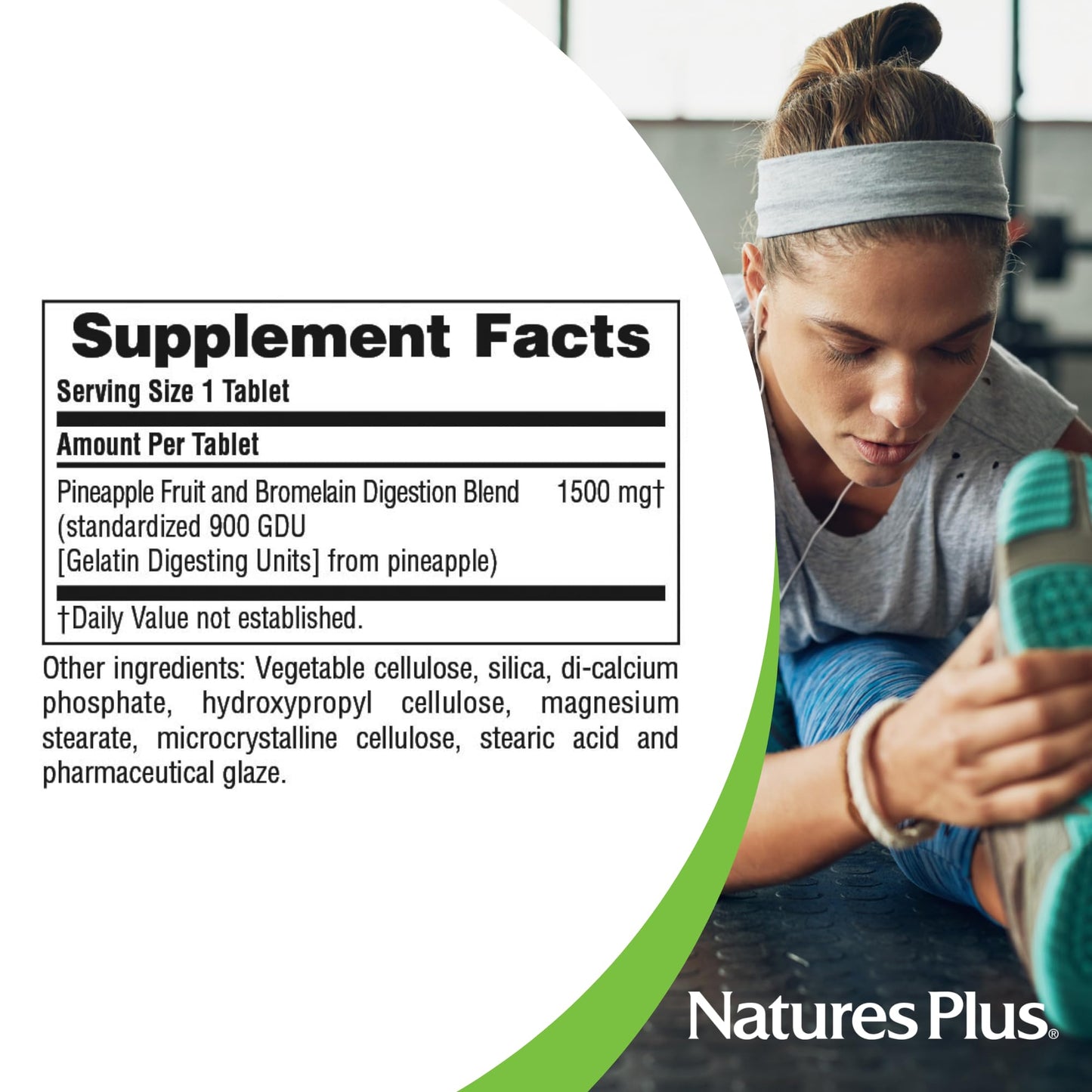 NaturesPlus Ultra Bromelain - 60 Tablets - 1500 mg of Pineapple Bromelain - Provides Joint Support and Promotes Digestive Health - 60 Servings