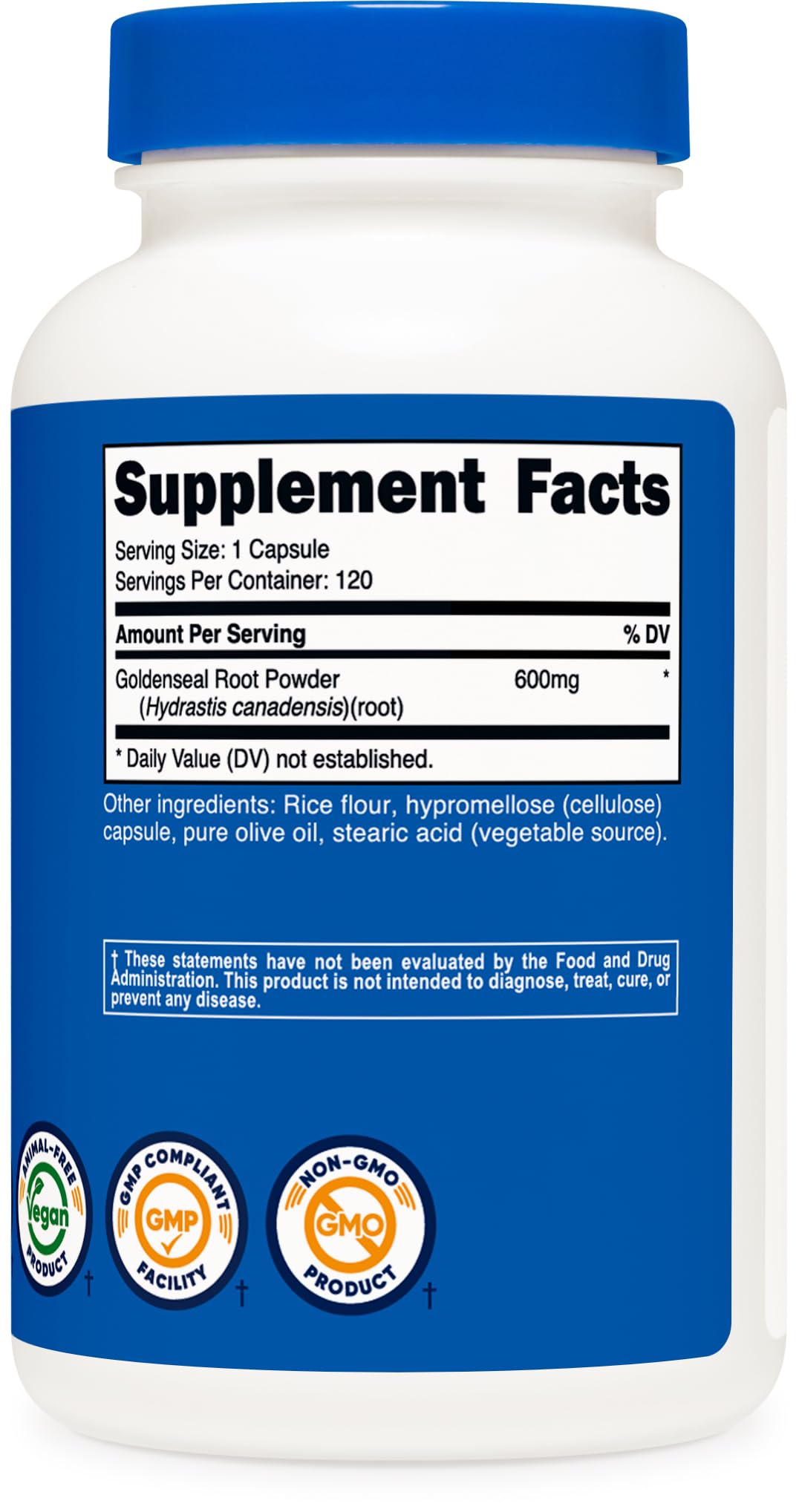 Nutricost Goldenseal Root 600mg, 120 Capsules - Non-GMO, Gluten Free, Vegetarian Capsules