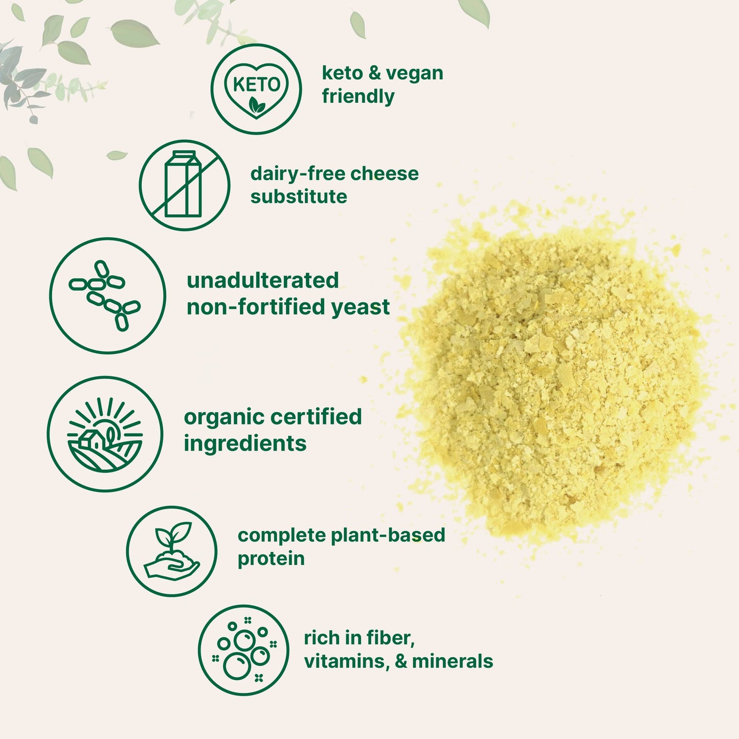 Pre-Order | Arrives in 5–10 Days – Organic Non-Fortified Nutritional Yeast Flakes, 2 Pounds (32oz) | Rich in Vegan Protein, B Vitamins & Beta-glucans | Keto Friendly, Dairy Free Cheese Substitute, Non-GMO, Gluten Free