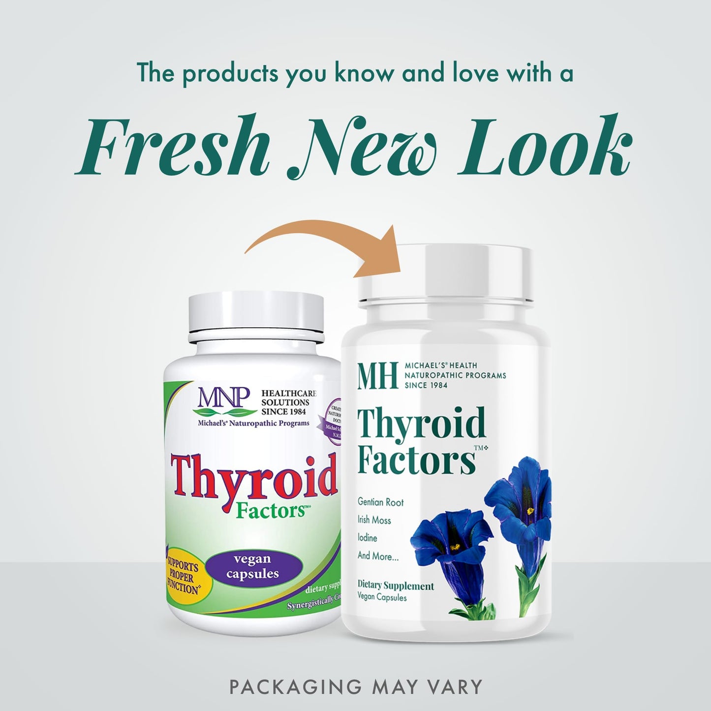 MICHAEL'S Health Naturopathic Programs Thyroid Factors - 60 Vegan Capsules - Nutrients for Production of Thyroid Hormones - Kosher - 20 Servings
