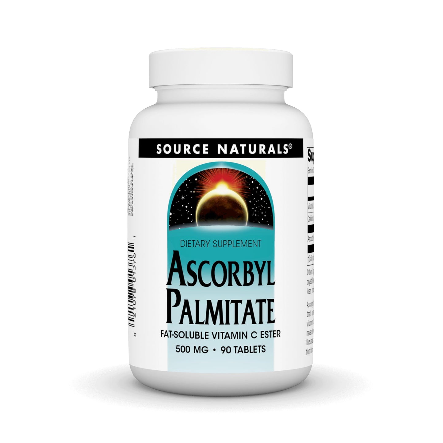 Pre-Order | Arrives in 5–10 Days – Source Naturals Ascorbyl Palmitate 500mg Fat-Soluble Vitamin C Ester Supplement - 90 Tablets
