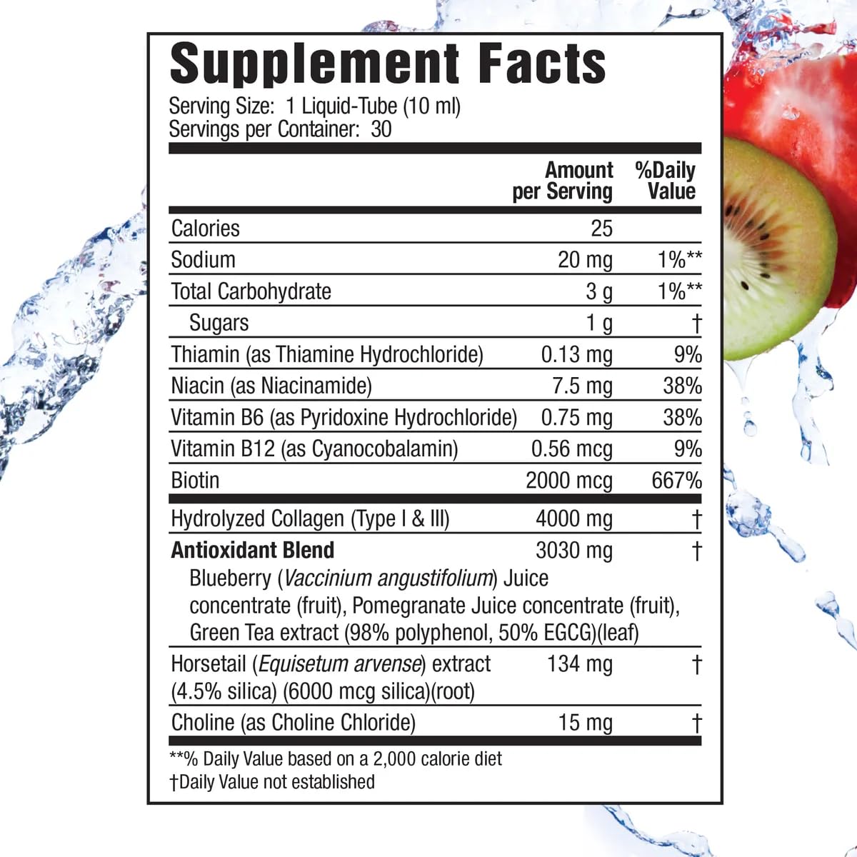 Applied Nutrition Liquid Collagen Skin Revitalization, Limited Value 1 Pack (30 Count Total)