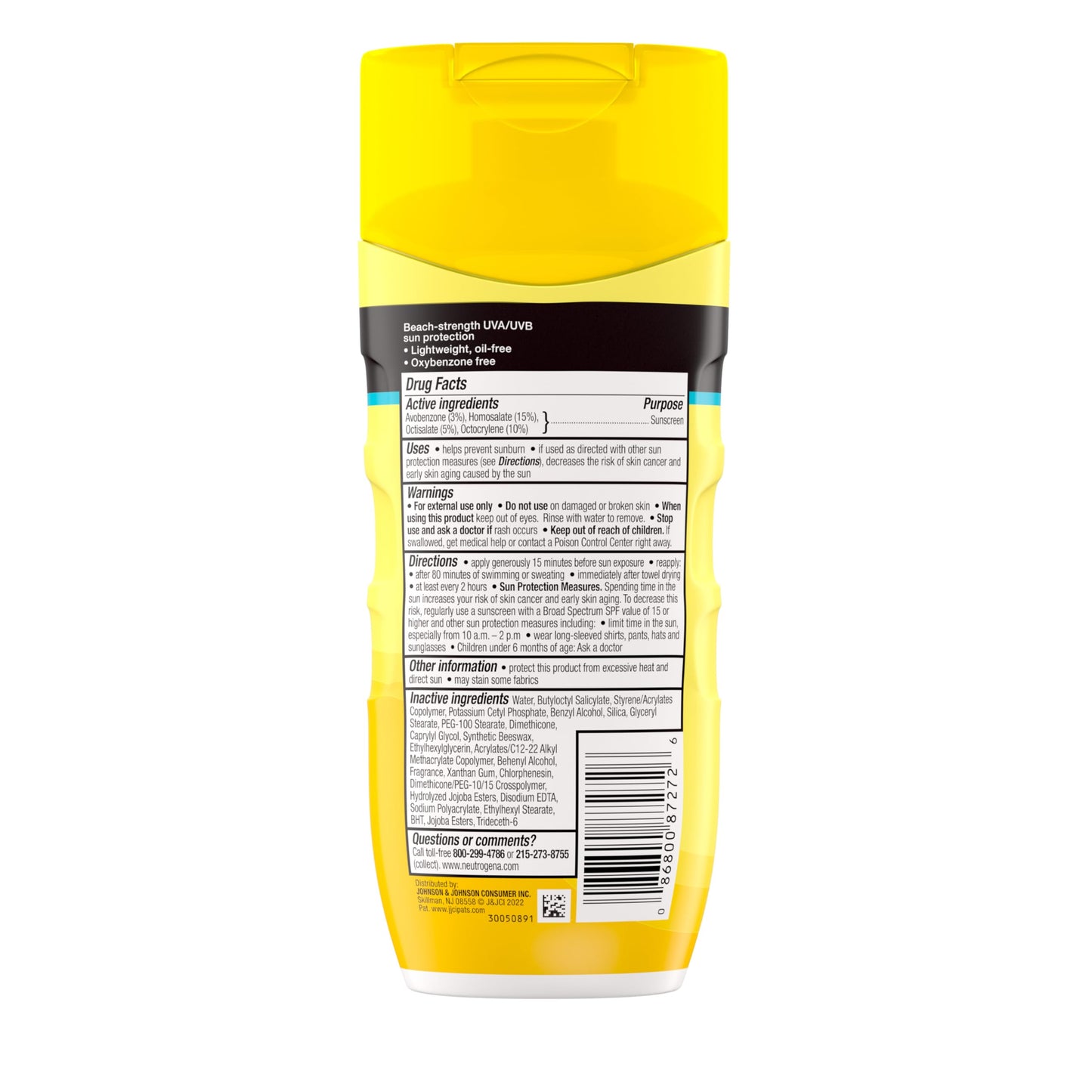 Neutrogena Sunscreen Lotion Beach Defense SPF 70, Face and Body Sunscreen, Hawaii Reef Act 104 Compliant, Octinoxate & Oxybenzone Free, Oil Free, Fast Absorbing Sun Care, 6.7 fl oz