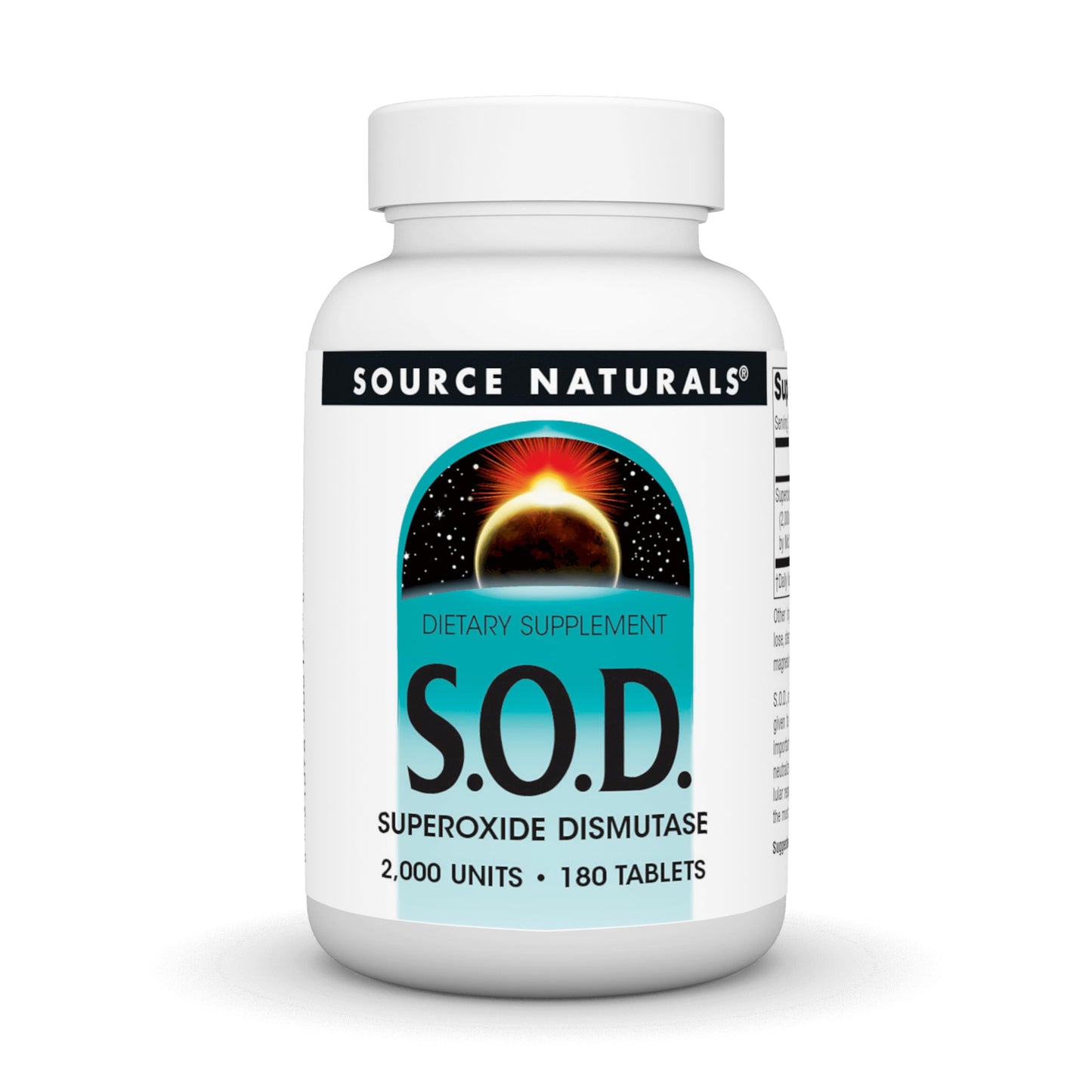Pre-Order | Arrives in 5–10 Days – Source Naturals S-O-D, Superoxide Dismutase - Dietary Supplement - 180 Tablets