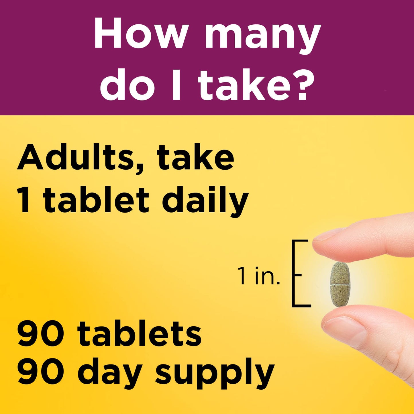 Nature Made Prenatal Multivitamin with Folic Acid, Prenatal Vitamin and Mineral Supplement for Daily Nutritional Support, 90 Tablets, 90 Day Supply