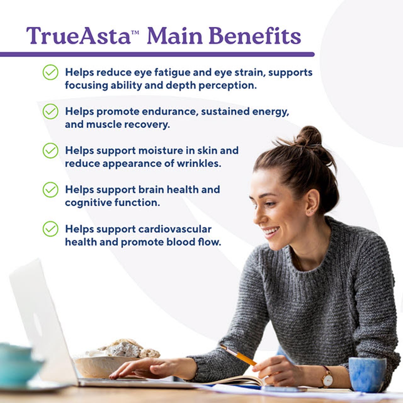 NatureCity TrueAsta 6mg Astaxanthin Supplement with AstaReal | Supports Eye, Skin, Joints, Muscles, Brain & Blood Flow | Algae Based Antioxidant Supplement | Non-GMO, Gluten Free | 30 Soft Gels