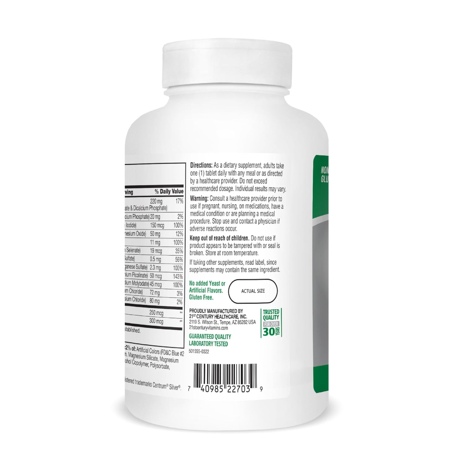 Pre-Order | Arrives in 5–10 Days – 21st Century Sentry Senior Tablets, 265 Count
