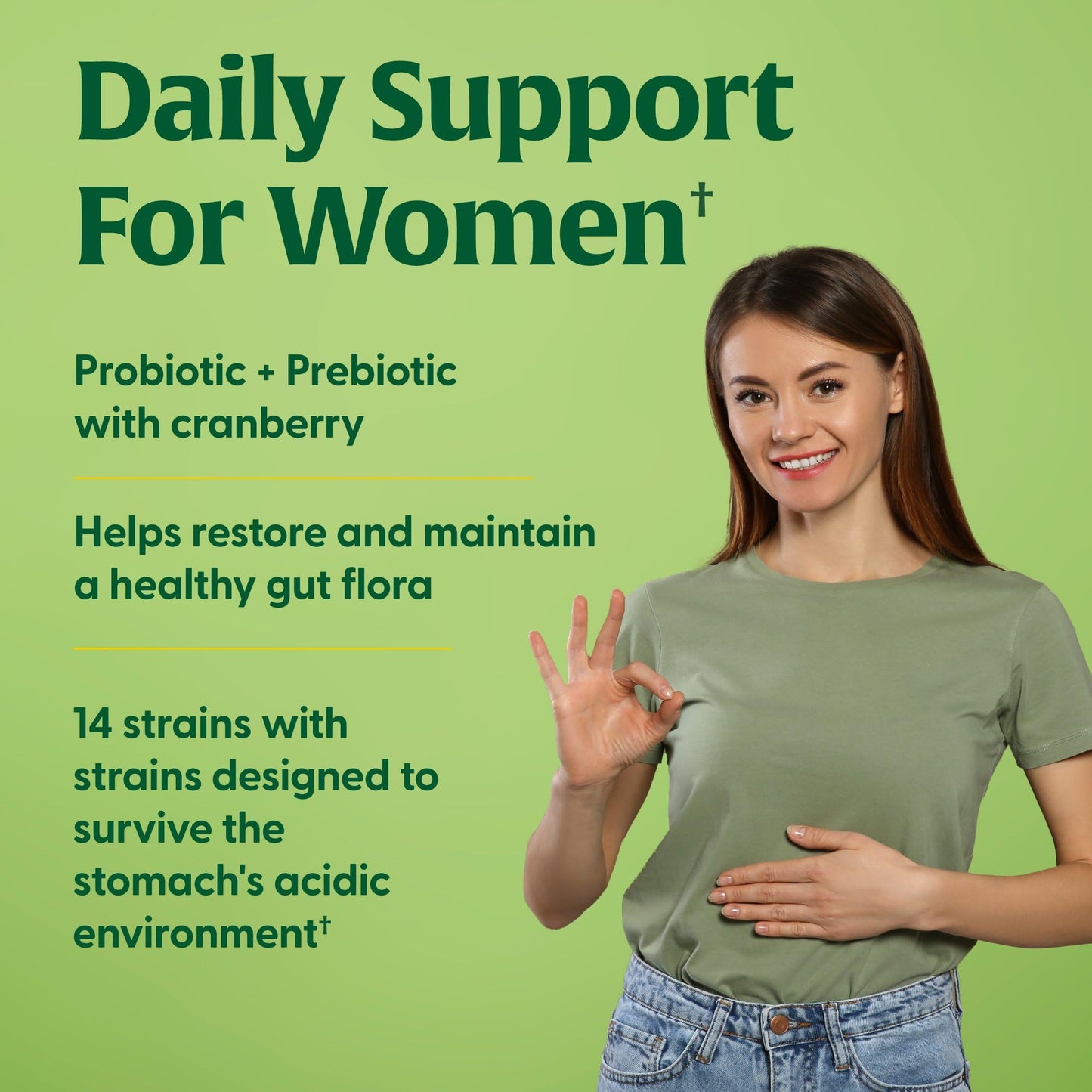 MegaFood MegaFlora Probiotics for Women + Prebiotics and Probiotics with 14 Strains & 50 Billion CFUs, with Cranberry for Women Digestive Health, Vegetarian - 60 Capsules (30 Servings)