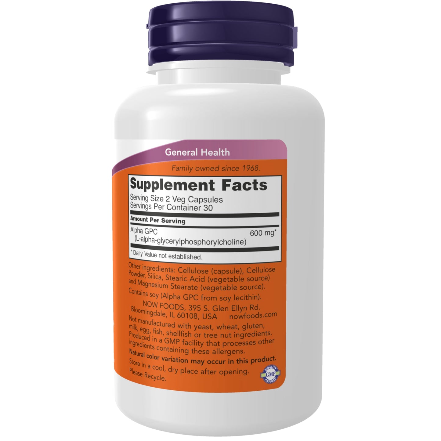 Pre-Order | Arrives in 5–10 Days – NOW Supplements, Alpha GPC 300 mg with Bioavailable Source of Choline, 60 Veg Capsules