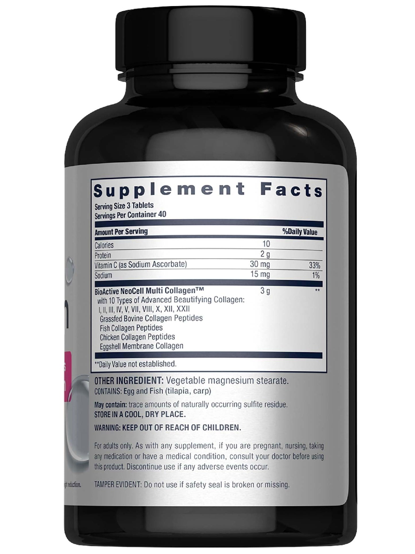 NeoCell Super Multi Collagen Peptides | 120 Tablets | 10 Types of Collagen | Skin, Hair and Nails | Beauty Supplement | For Men and Women