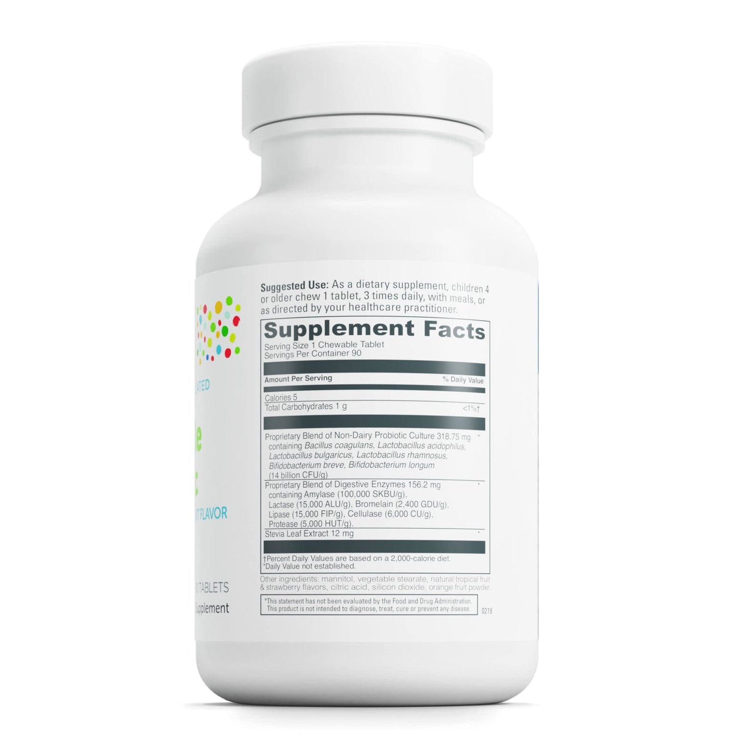Pre-Order | Arrives in 5–10 Days – DAVINCI Labs Chewable Kidbiotic - Kids Probiotics to Support Digestion, a Healthy Gut, Brain Health and Immunity - with Probiotics, Amylase, and More - Tropical Fruit Flavor - 90 Chewable Tablets