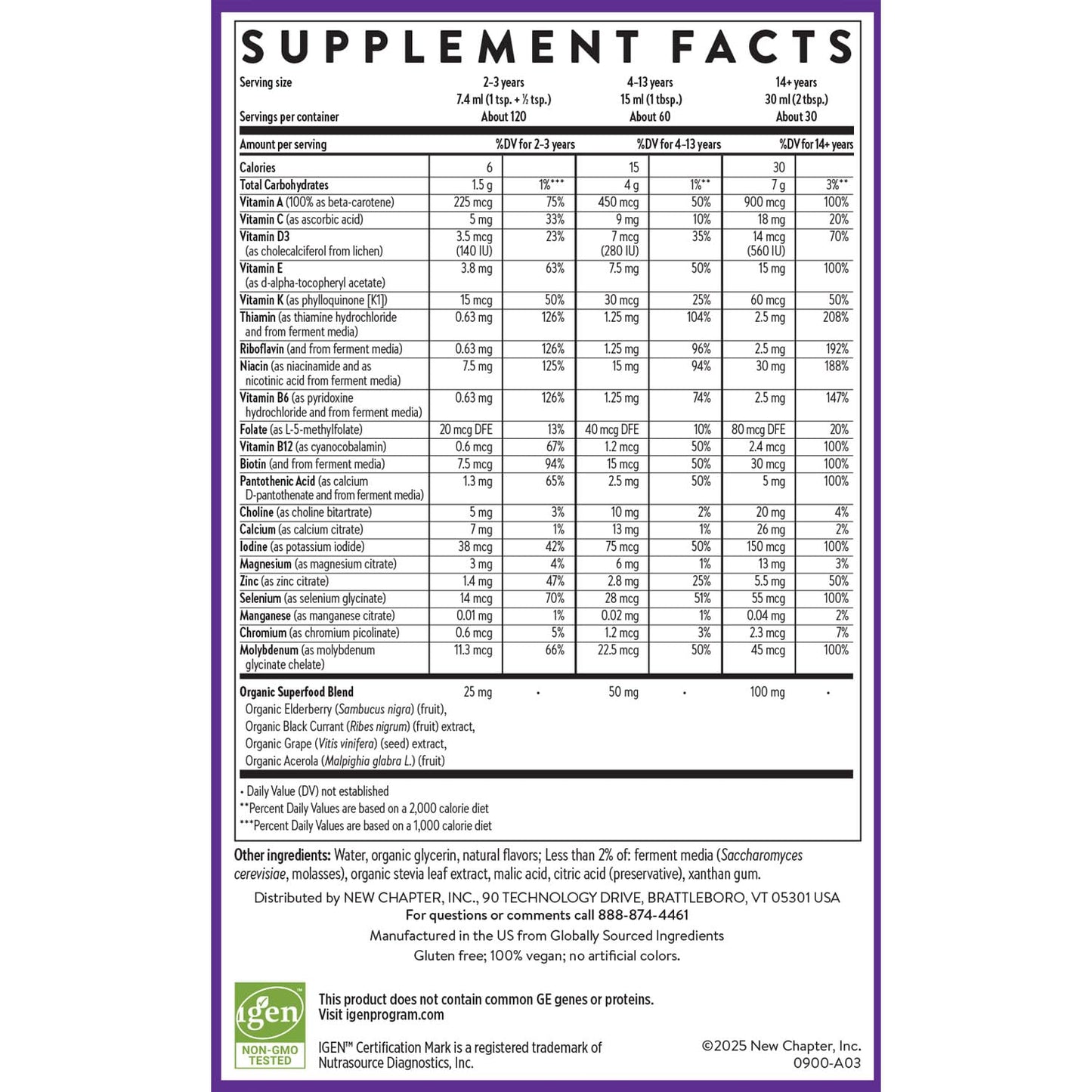 New Chapter Liquid Multivitamin + Mineral Supplement for Whole-Body Benefits, 100% Delicious Multivitamin for Adults, Teens & Kids 2+, Ready to Absorb Faster, Orange Mango Flavored, 30 oz