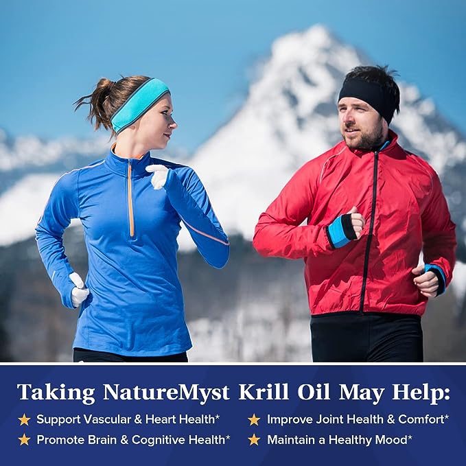 NatureMyst Krill Oil, Professional Grade 60 Liquid Softgels, Non-GMO, Gluten Free, Made in The USA