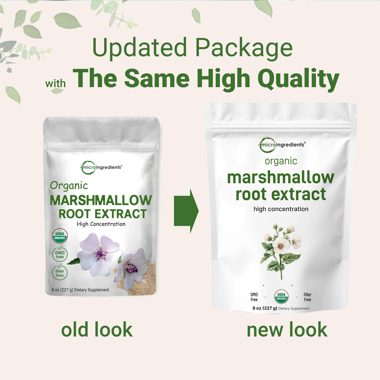 Micro Ingredients Organic Marshmallow Root Powder, 8 Ounce, Filler Free and Traditionally Used, Supports Digestive Gastrointestinal Health, Non-Irradiated and No GMOs, Vegan Friendly