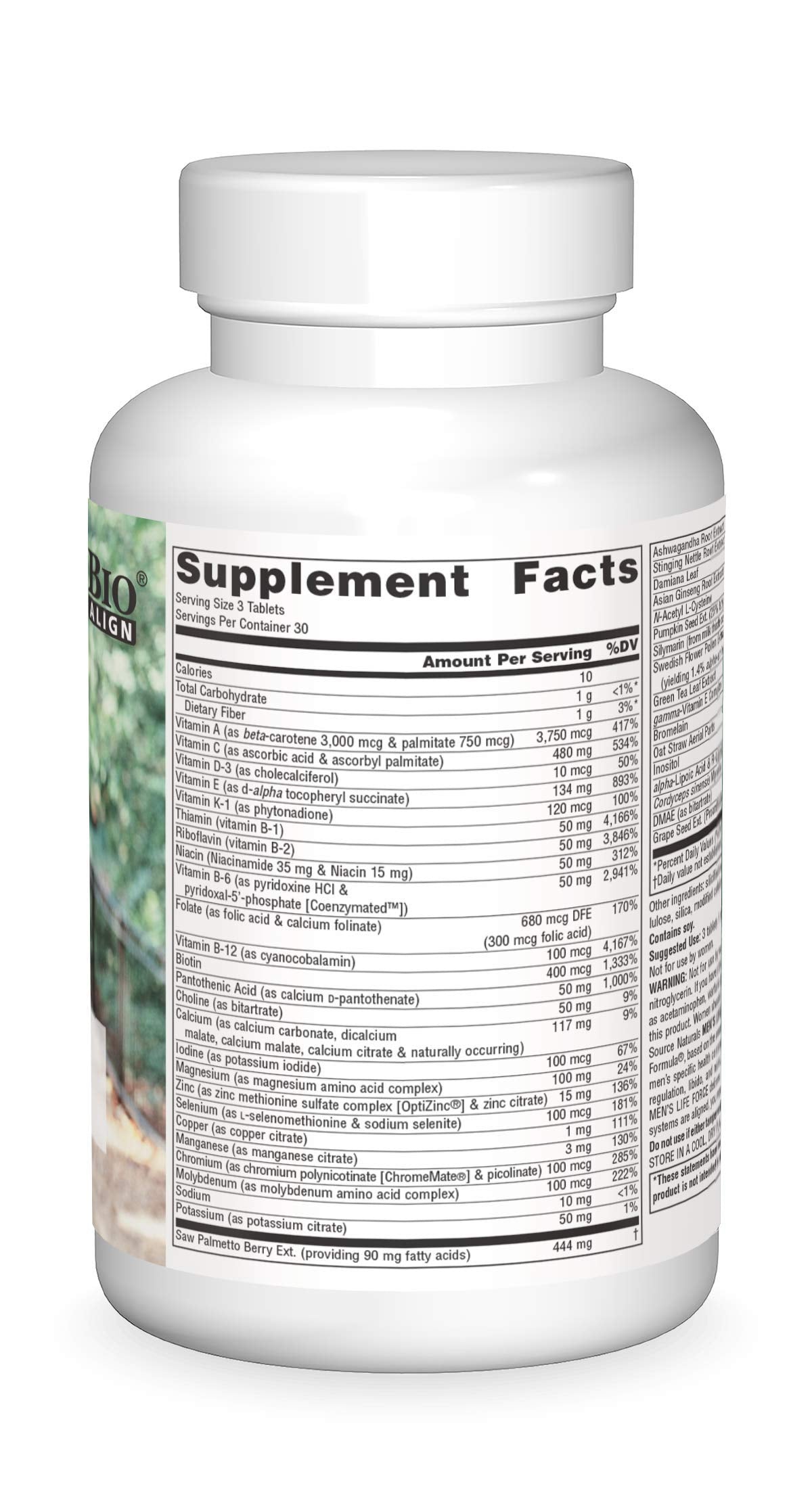 Pre-Order | Arrives in 5–10 Days – Source Naturals Men's Life Force - 90 tabs