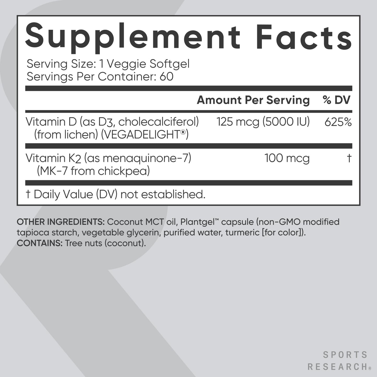 Sports Research Triple Strength Omega 3 Fish Oil 1250mg EPA & DHA from Wild Alaska Pollock Burpless Supplement Sustainably Sourced and Vitamin D3 K2 with Coconut Oil Plant Based Vegan Certified