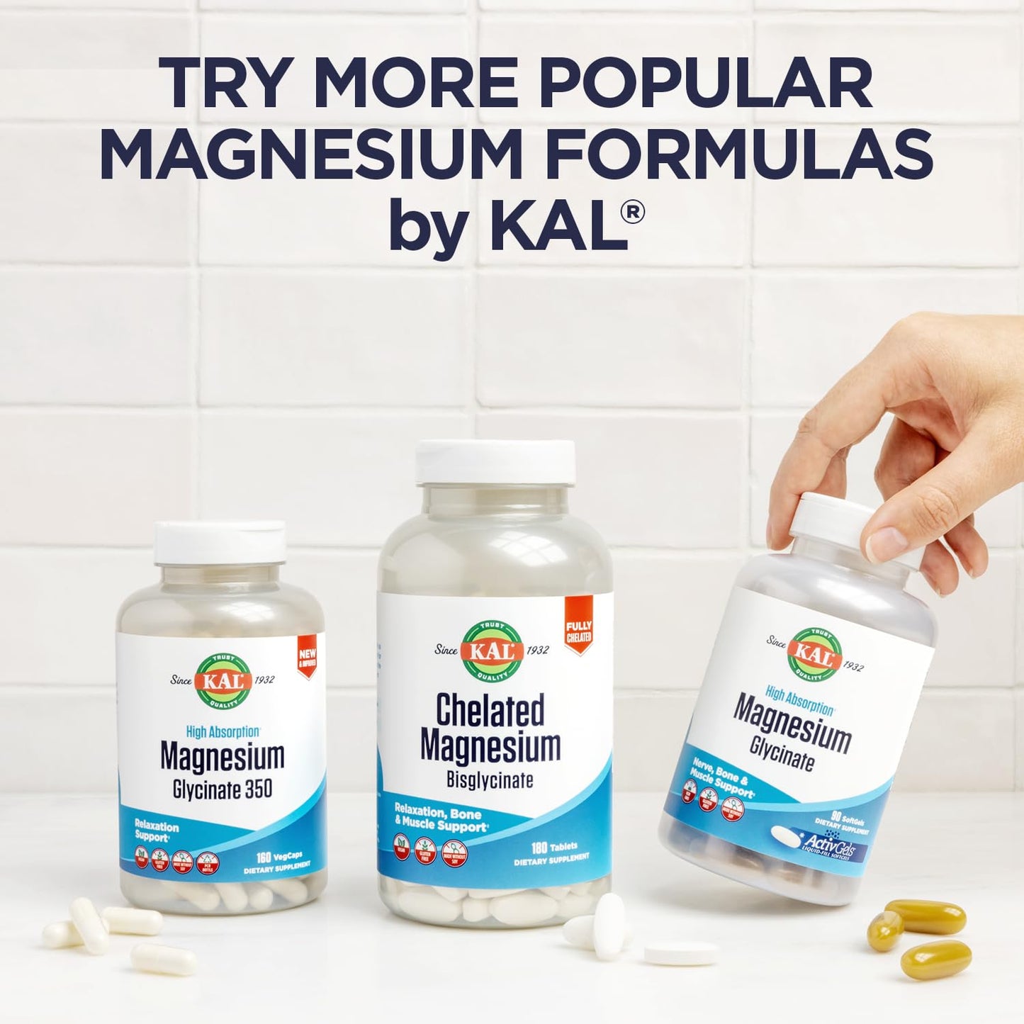 KAL Magnesium Orotate 200 mg, Superior Absorption Formula, Chelated Magnesium for Healthy Bones, Teeth, Nerve and Muscle Function, Vegetarian, Non-GMO, Gluten Free, 30 Servings, 120 VegCaps