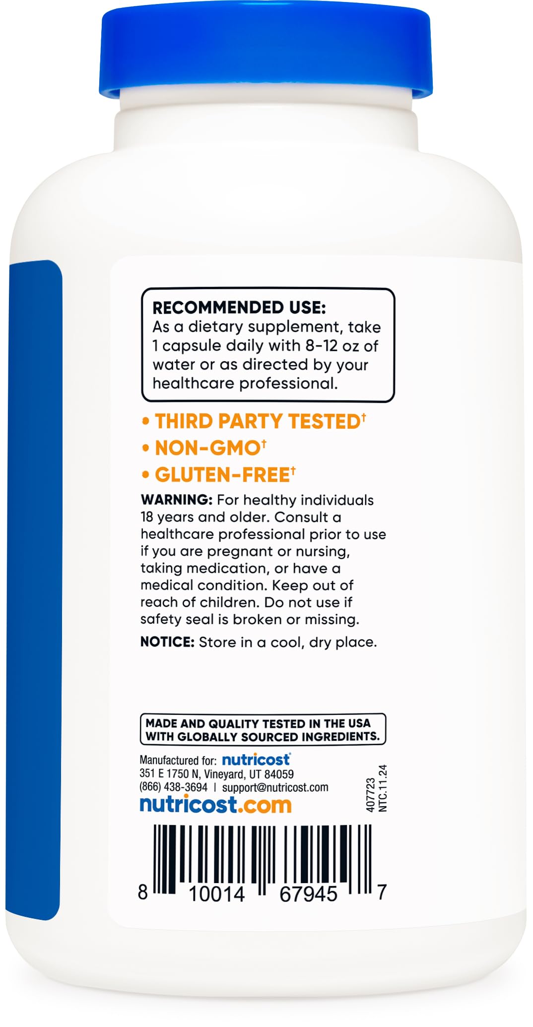 Nutricost Niacinamide (Vitamin B3) 500mg, 240 Capsules - Non-GMO, Gluten Free, Flush Free Vitamin B3