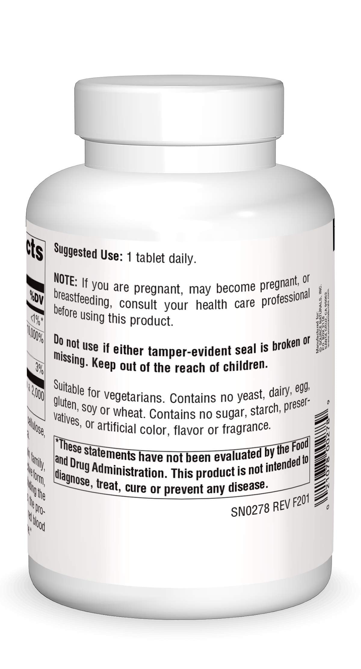 Pre-Order | Arrives in 5–10 Days – Source Naturals Pantothenic Acid 500 mg Vitamin B-5 Dietary Supplement - 200 Tablets