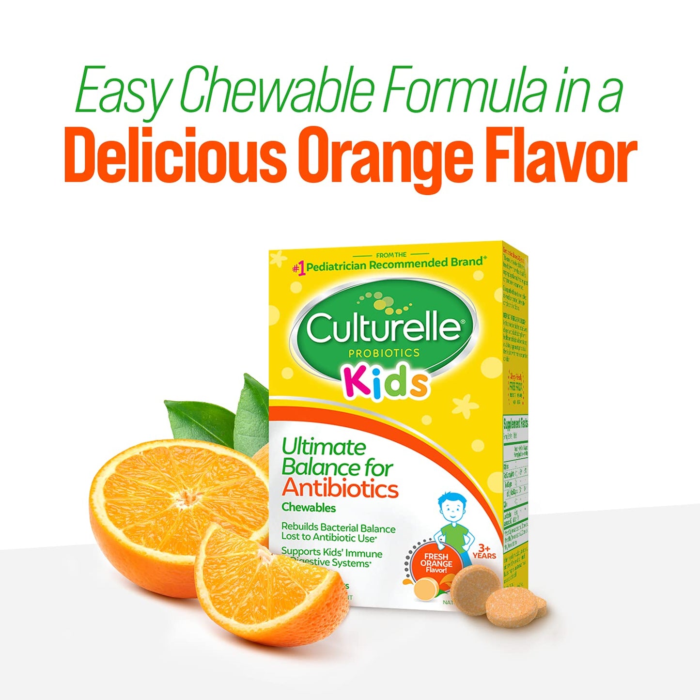 Pre-Order | Arrives in 5–10 Days – Culturelle Probiotics Ultimate Balance Probiotic for Antibiotics Ages 3+,20 Count,Orange,Probiotic for Kids Helps Restore Good Bacteria Lost During Antibiotic Use & Supports A Healthy Immune System