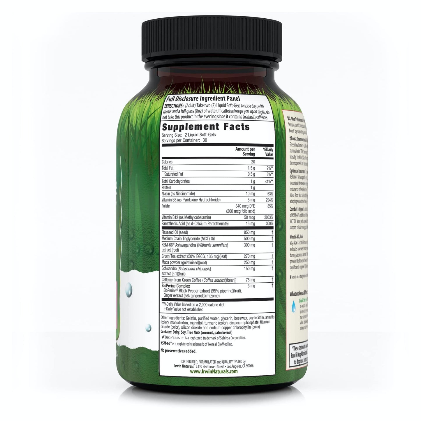 Irwin Naturals V02 Max Performance Fat Burner 60 Liquid Softgels