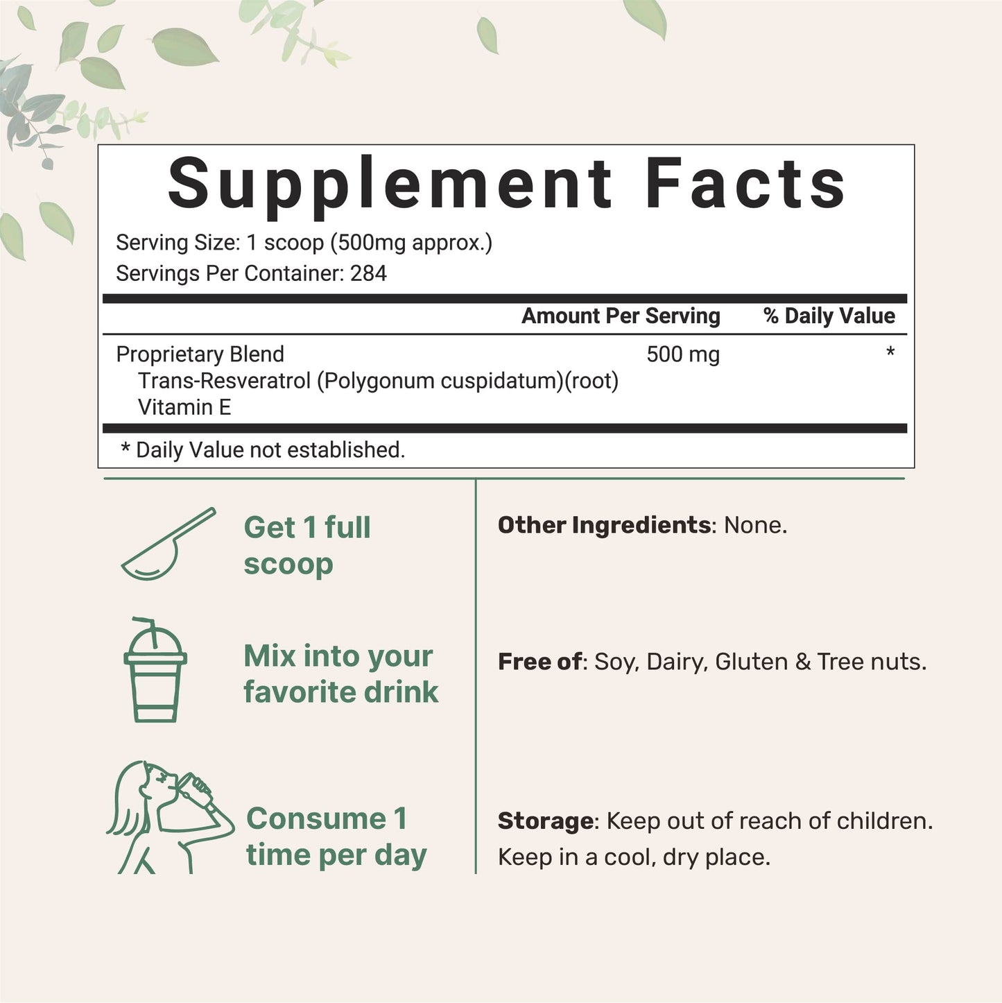 Pre-Order | Arrives in 5–10 Days – Pure Trans-Resveratrol Powder with Vitamin E, 5 Ounce, 2 in 1 Formula, Micronized Powder for Better Absorption, Premium Resveratrol Supplement, Super Antioxidant