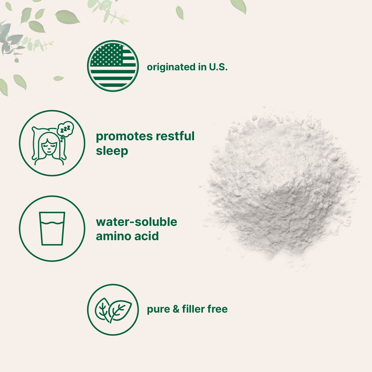 Micro Ingredients Glycine Powder, 1KG (2.2 Pounds), Glycine 1000mg Per Serving, Supports Restful Sleep and Neurotransmitter, Water Soluble and Products of USA