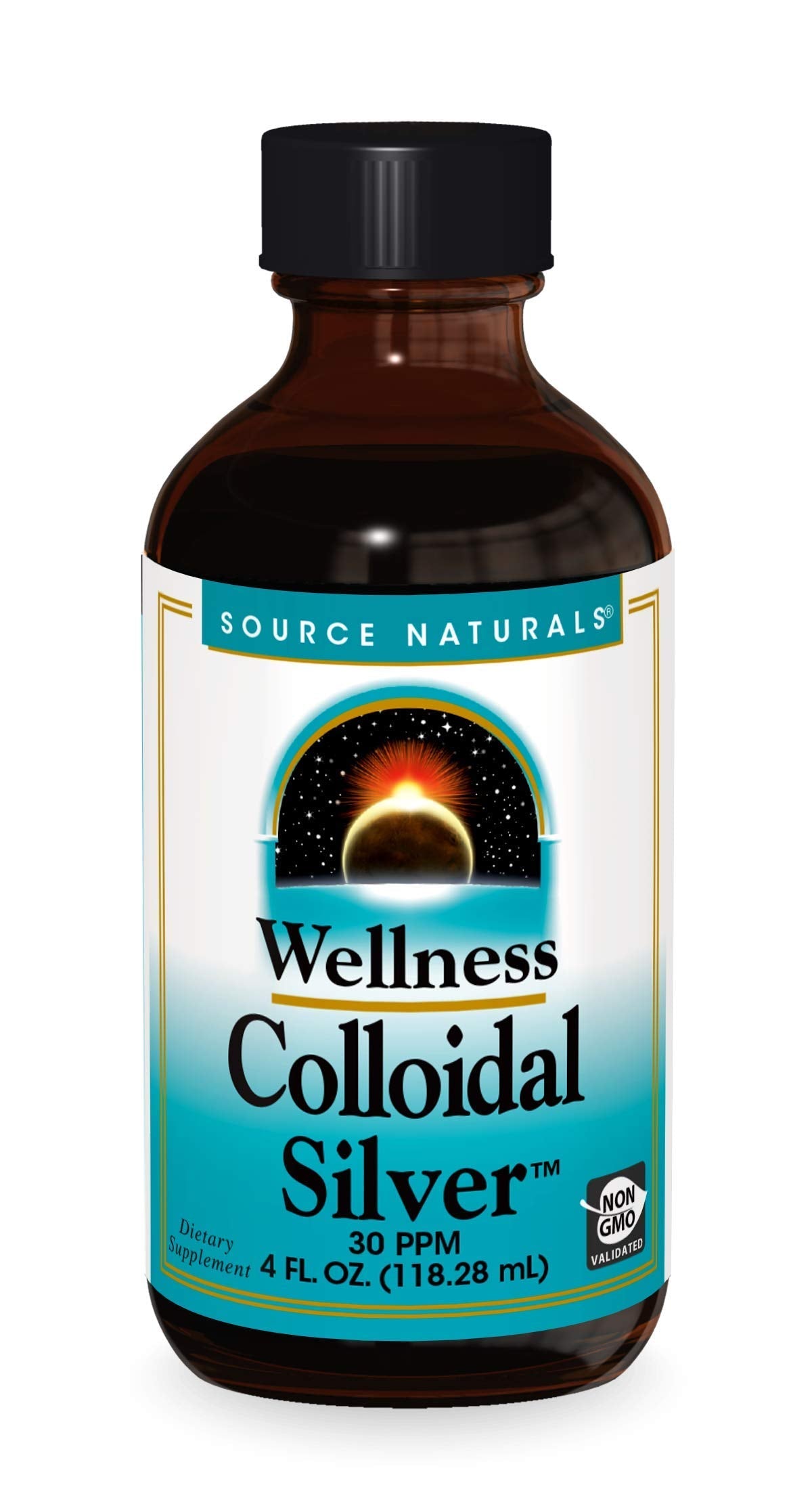 Source Naturals Wellness Colloidal Silver 30 ppm, Supports Physical Well Being* - 4 Fluid oz
