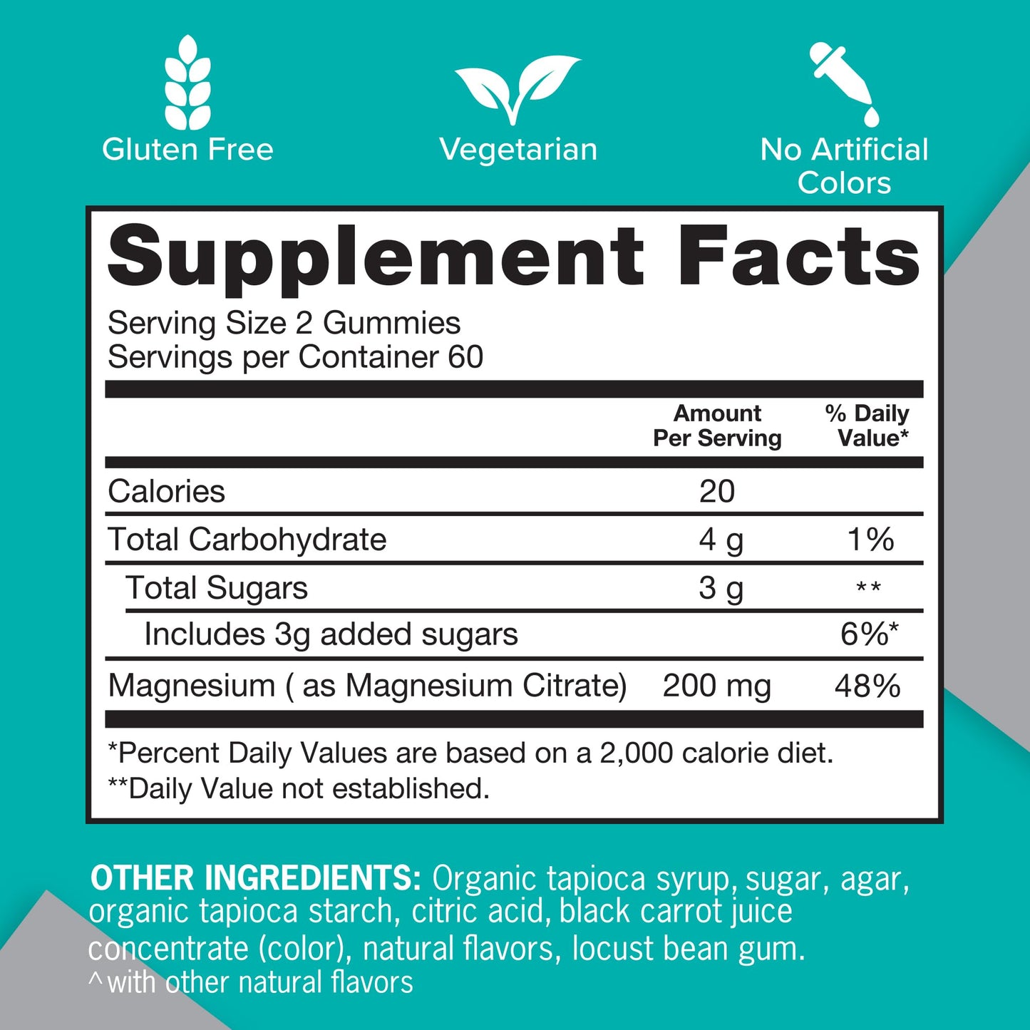 Qunol Magnesium Gummies for Adults, 200mg Elemental Magnesium (from 1,750mg Magnesium Citrate), High Absorption Magnesium Supplement, Supports Nerve, Bone and Muscle Health, Vegetarian, 120 Count