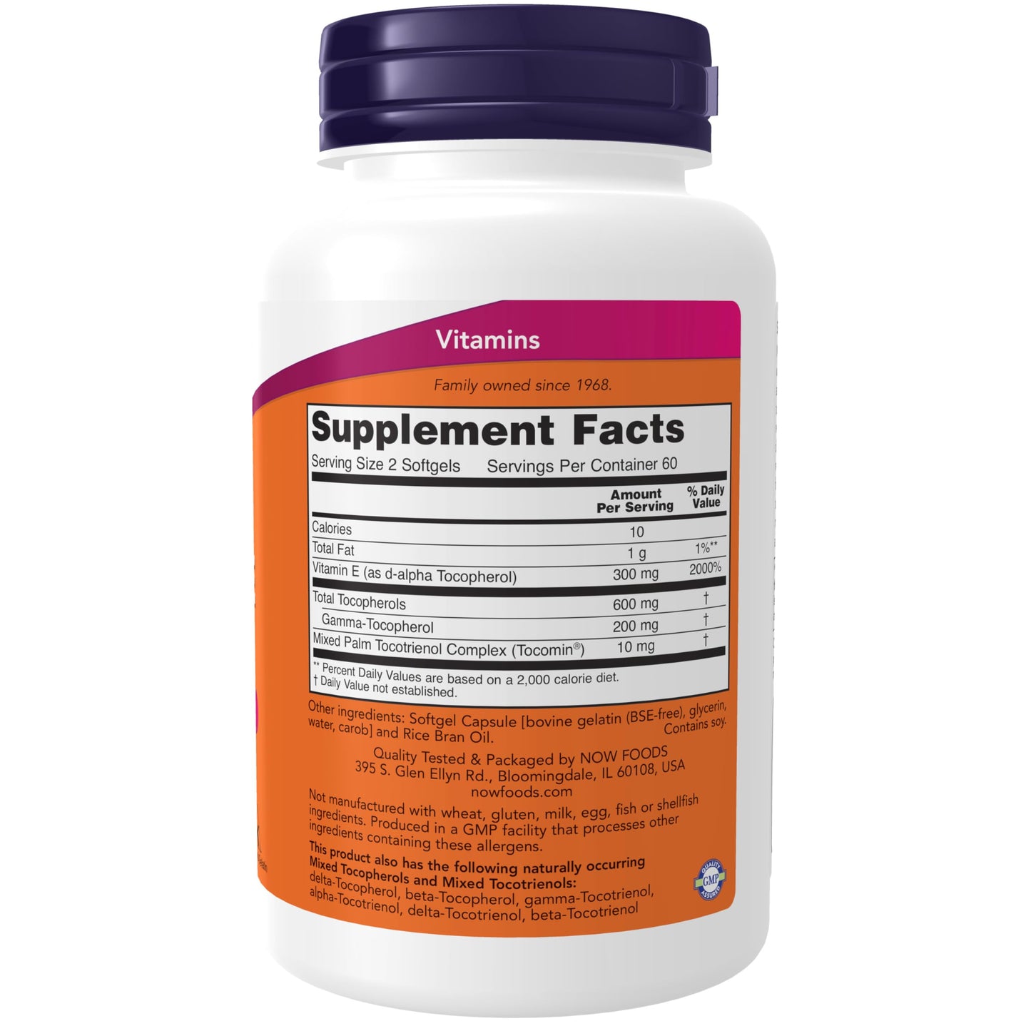 Pre-Order | Arrives in 5–10 Days – NOW Supplements, Advanced Gamma E Complex, Mixed Tocopherols & Tocotrienols, Antioxidant Protection*, 120 Softgels