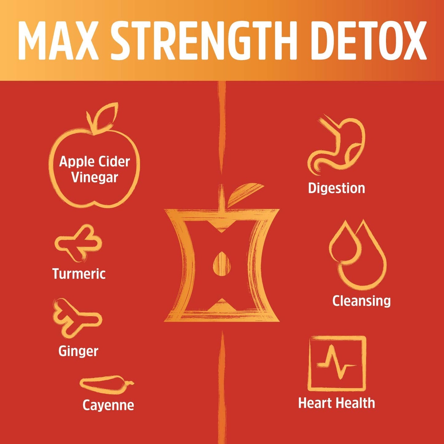 Zhou Cider Detox - Apple Cider Vinegar Capsules with Mother, Raw Natural ACV Pills for Women & Men, Herbal Complex Supplement with Turmeric & Cayenne Pepper - 60 Vegan Capsules