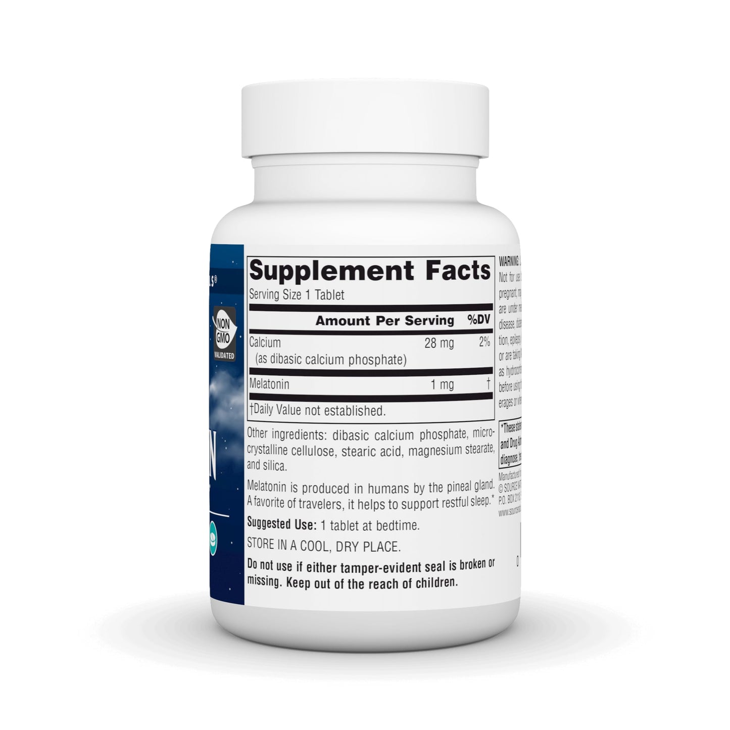 Pre-Order | Arrives in 5–10 Days – Source Naturals Sleep Science Melatonin, Non-GMO Validated, 1 mg - 300 Tablets