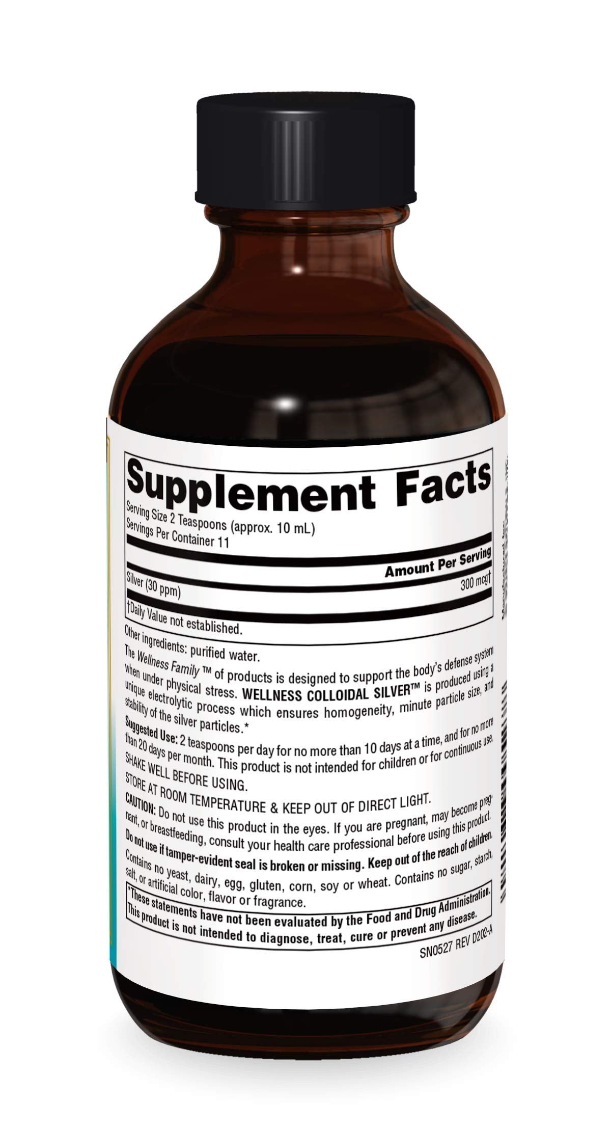 Source Naturals Wellness Colloidal Silver 30 ppm, Supports Physical Well Being* - 4 Fluid oz