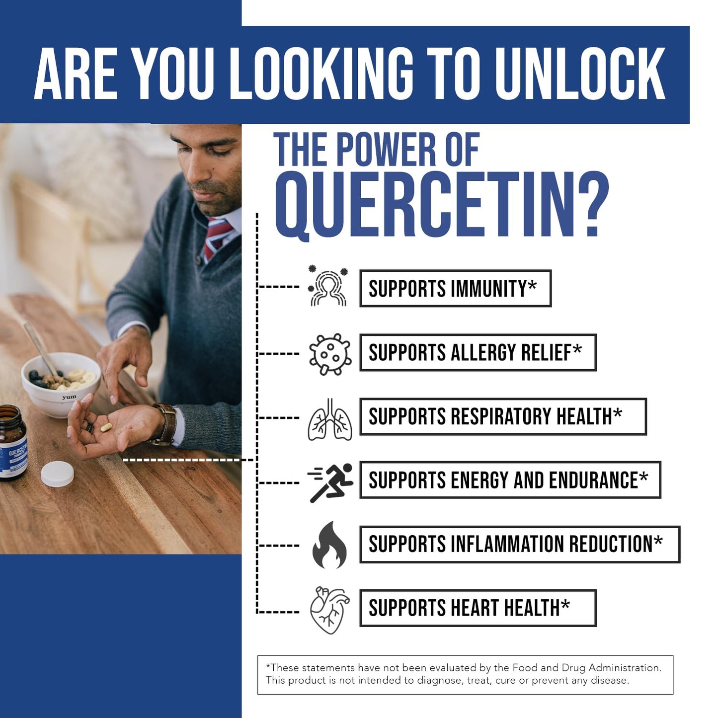 Quercetin Complete® Quercetin Phytosome with 50X Higher Absorption, Clinically Proven & Patented Quercefit – Most Effective Form of Quercetin – Enhanced with Bromelain, Zinc & Vitamin C (60 Capsules)