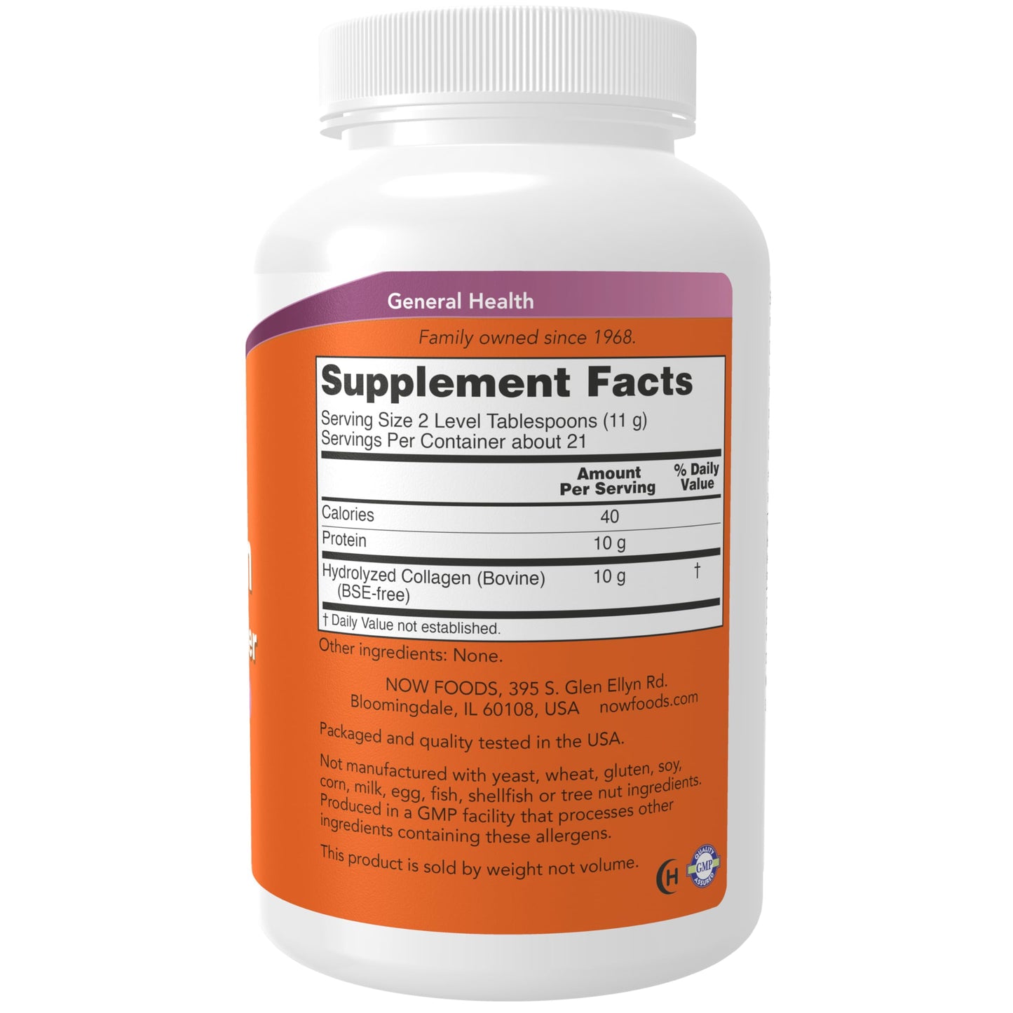 NOW Foods Supplements, Collagen Peptides Powder, Clinically Tested, Joint and Bone Health*, 8-Ounce