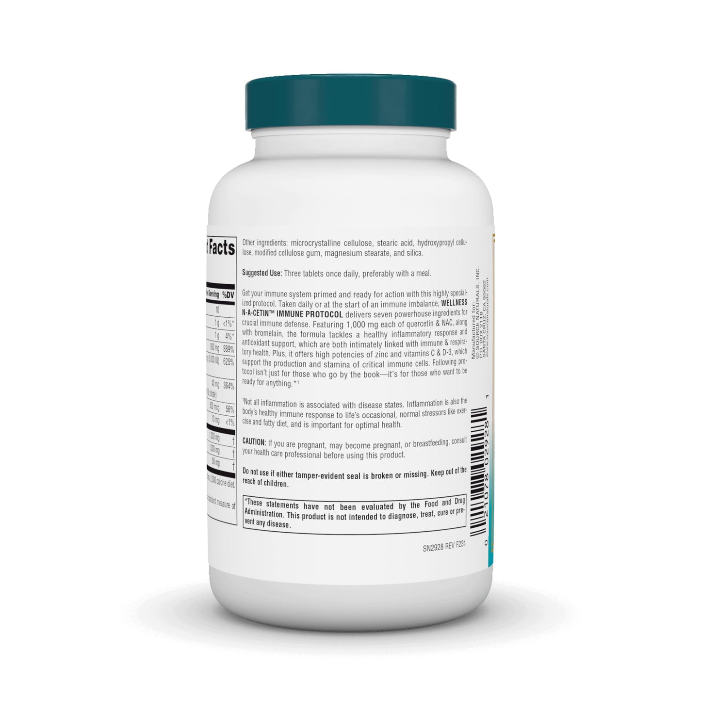 Pre-Order | Arrives in 5–10 Days – Source Naturals Wellness N-A-Cetin Immune Protocol, Crucial Immune Defense* - 90 Tablets