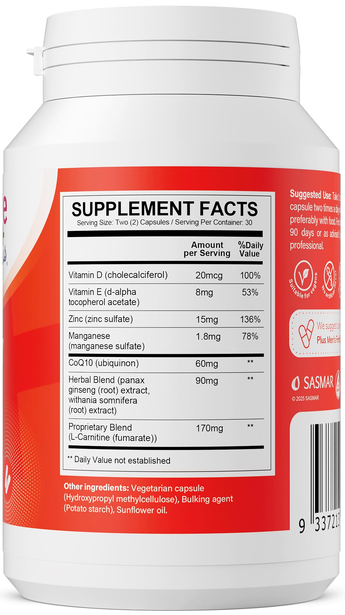 Pre-Order | Arrives in 5–10 Days – CONCEIVE PLUS Motility Support for Men - Boost Sperm Count & Volume with Vitamin D, Vitamin E, Zinc, Spermidine, Antioxidants - Sperm Motility - Multivitamin Supplement for Men, 60 Caps