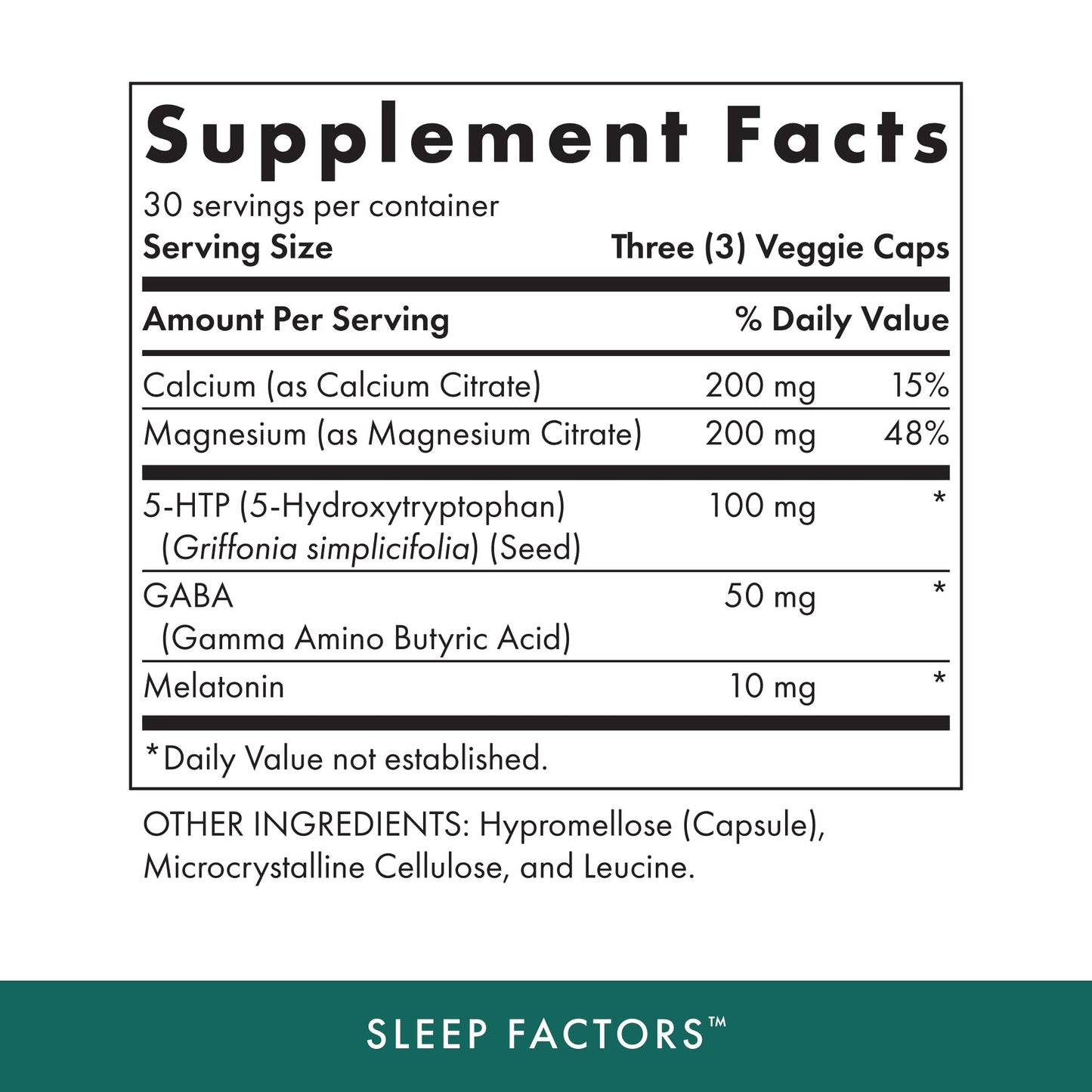 MICHAEL'S Health Naturopathic Programs Sleep Factors - 90 Vegan Capsules - Contains 5-HTP & Melatonin - with Calcium & Magnesium - Kosher - 30 Servings