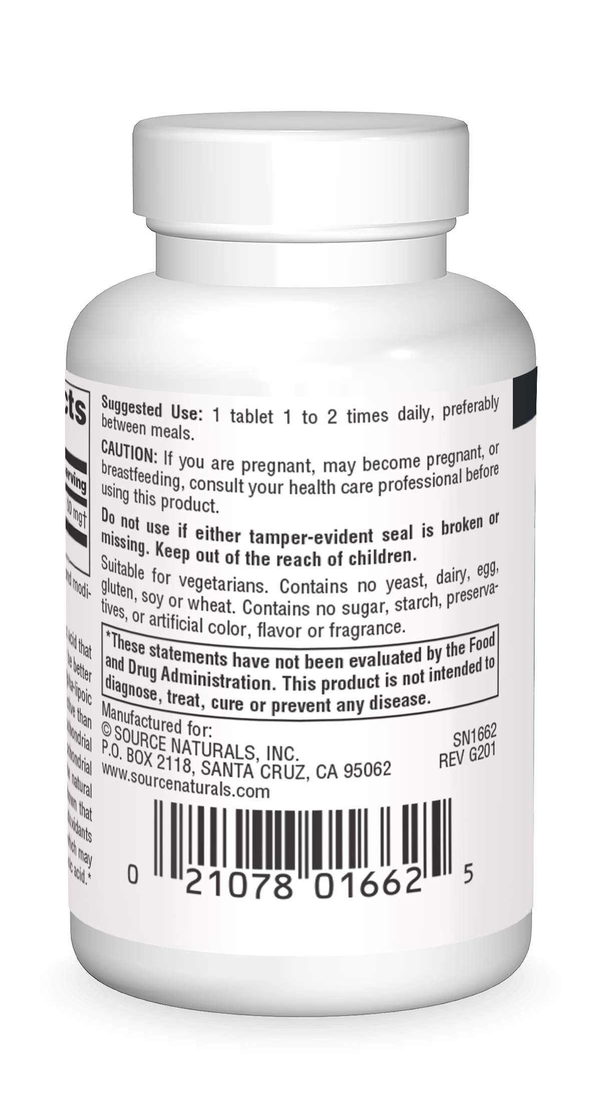 Pre-Order | Arrives in 5–10 Days – Source Naturals R-Lipoic Acid 50mg, 60 Tablets