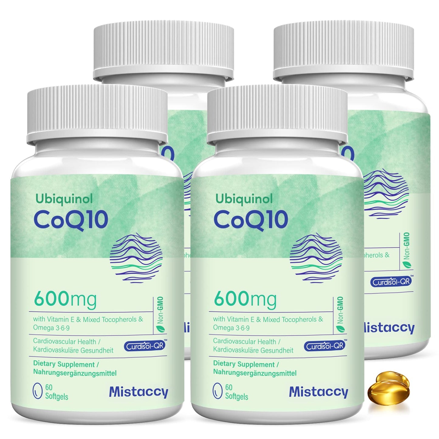 Pre-Order | Arrives in 5–10 Days – CoQ10 600mg Softgels | High Absorption CoQ10 Ubiquinol Supplement | Reduced Form Enhanced with Vitamin E & Omega 3 6 9 | Antioxidant Powerhouse Good for Health| 240 Softgels