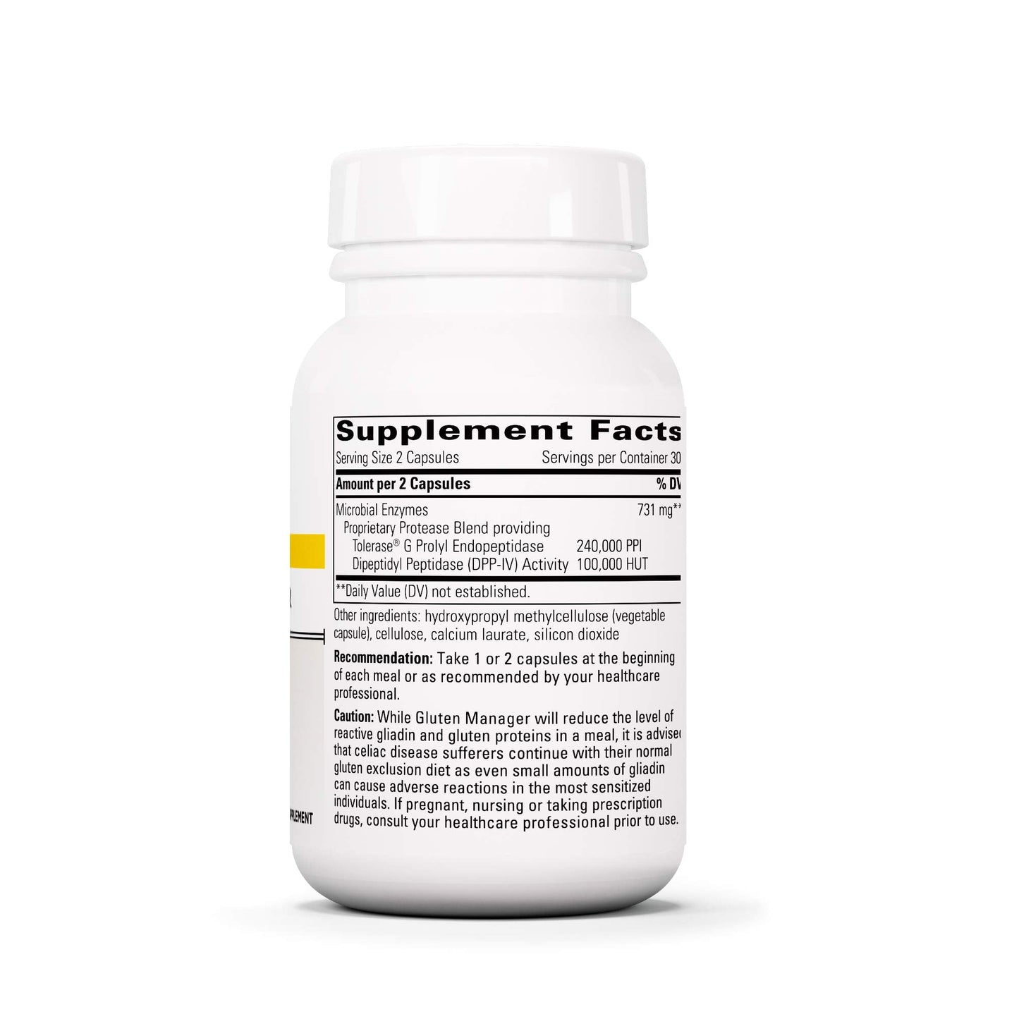 Integrative Therapeutics - Gluten Manager - Dietary Supplement Enzyme Blend for Healthy Gluten and Dairy Digestion - 60 Capsules