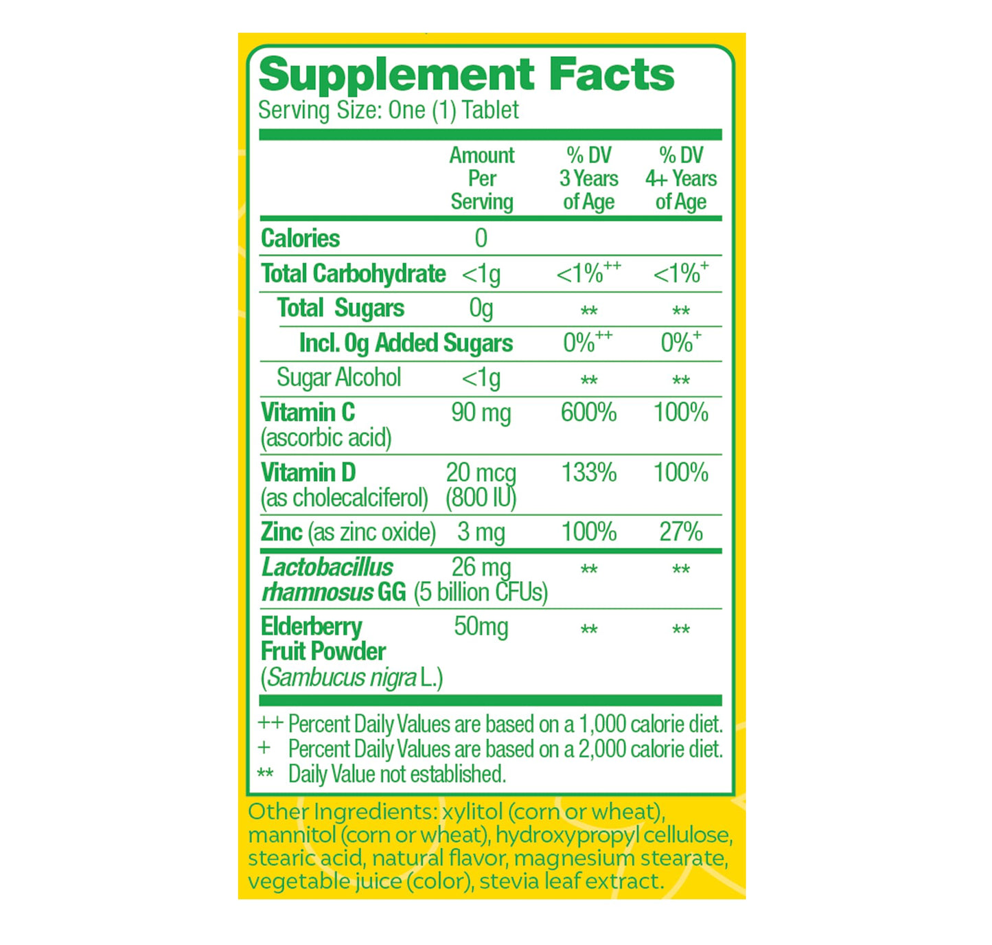 Pre-Order | Arrives in 5–10 Days – Culturelle Immune Defense Probiotic with Vitamin C, Vitamin D and Zinc + Elderberry, Non-GMO, 4-in-1 Immune Support for Kids Ages 3+*, Mixed Berry Chewables, 30 Count
